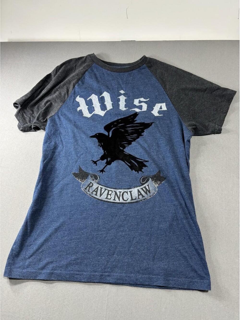 Wizarding World Harry Potter Ravenclaw Tee Blue Gray Raglan Short Sleeve Medium